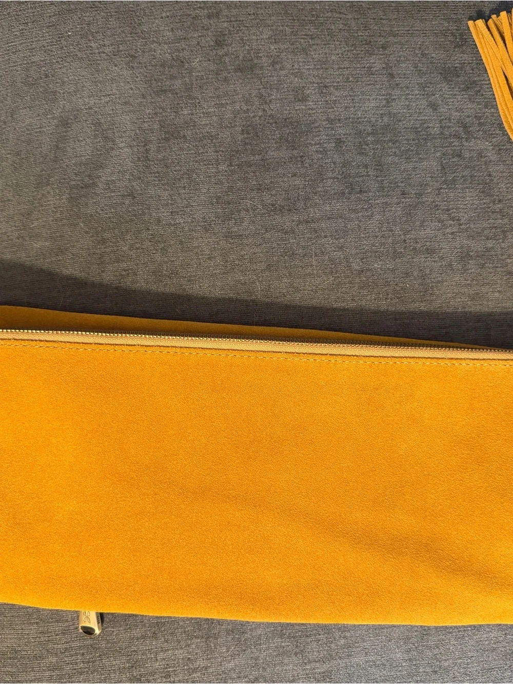 HOBO Mustard Yellow Suede Fold over bag -Never Used